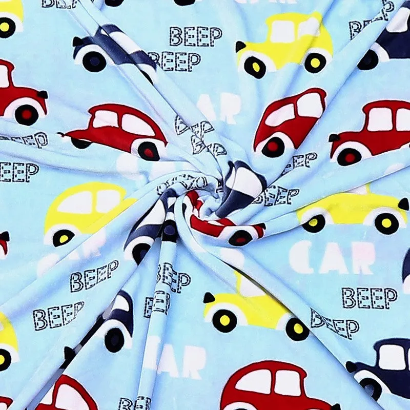 Monte Carlo Car Cuddle Kids Blanket (Blue) - 600 GSM media 5