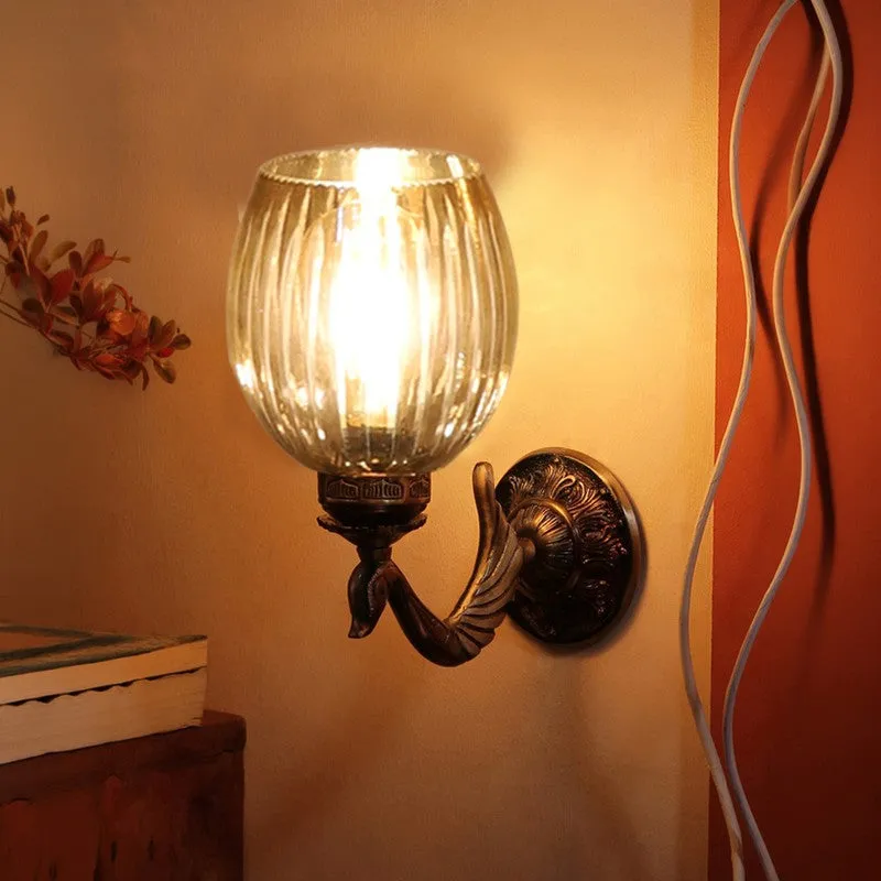 Vintage Glow Swan Neck Glass Wall Lamp media 1