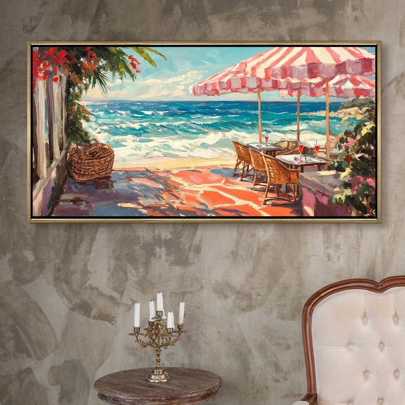Coastal Reverie Canvas Wall Painting With Frame