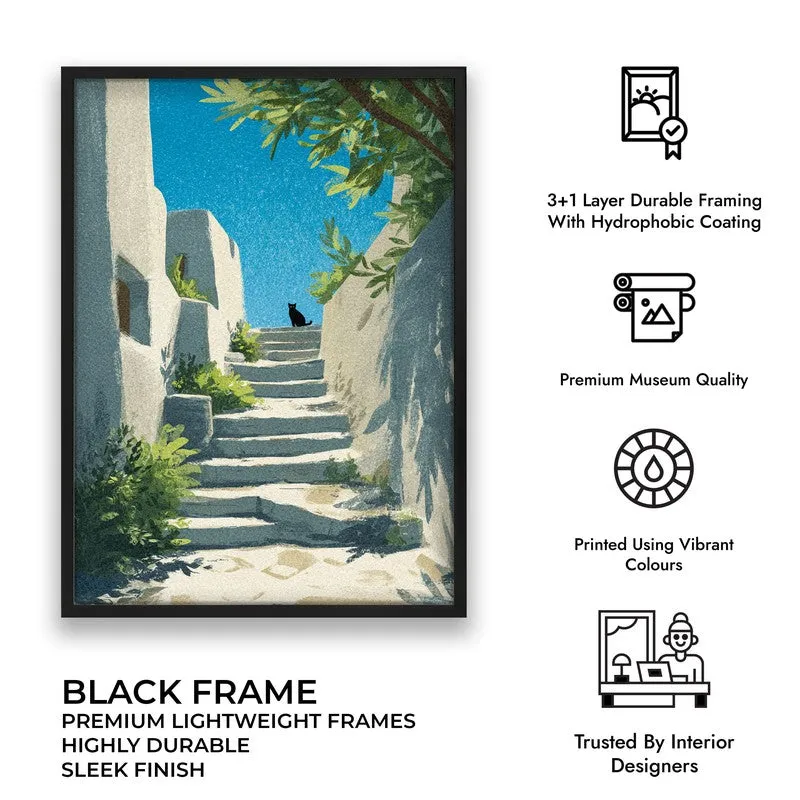 Coastal Poise Canvas Wall Painting - Black Frame media 9