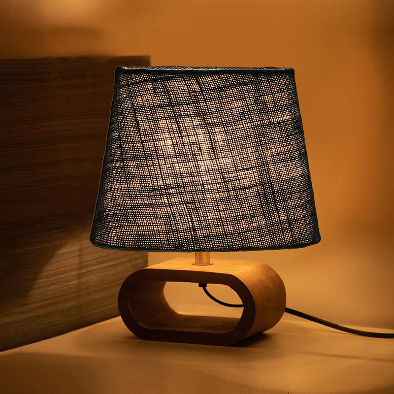 Ajna Wooden Table Lamp - Black,Brown