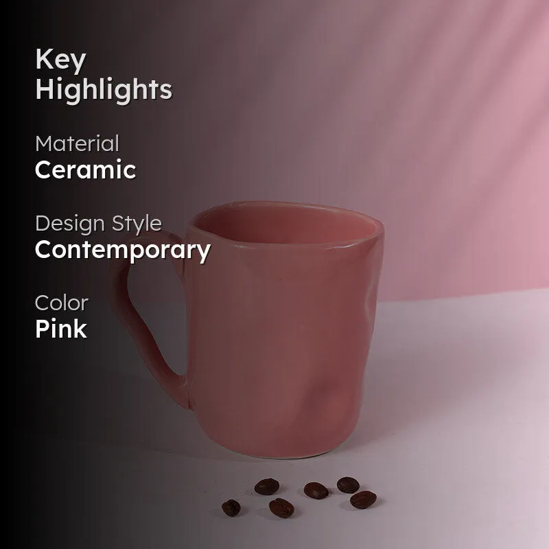 Moreno Ceramic Coffee Mug (320 mL) - Pink - 2