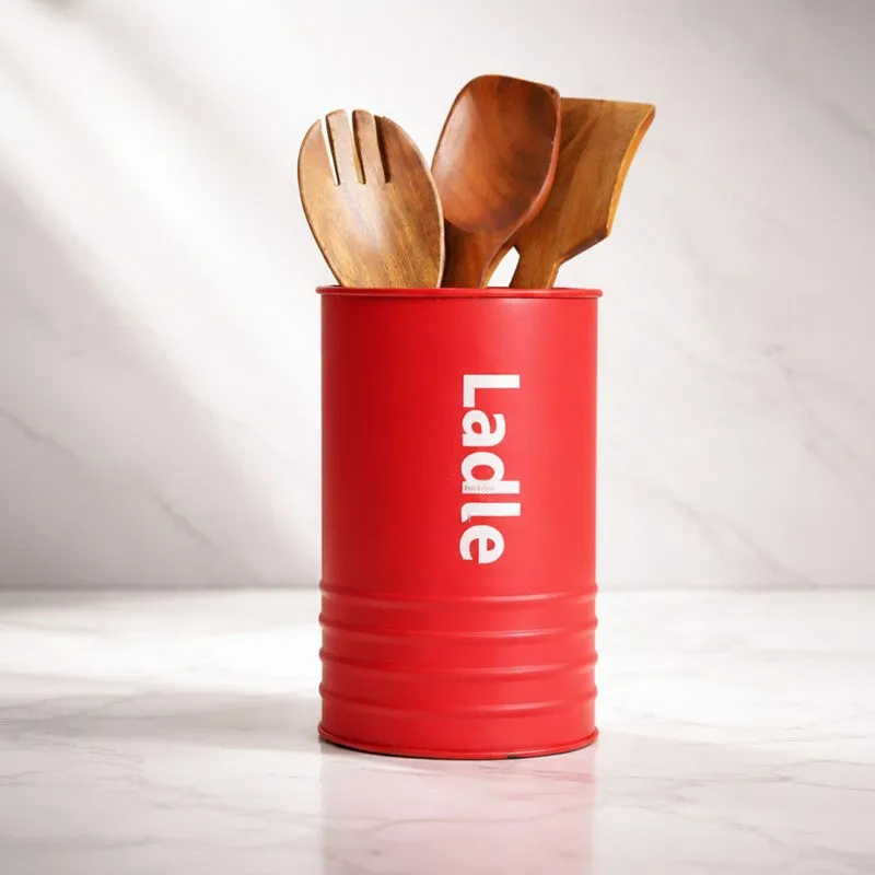 KitchenPlus Sturdy Cutlery Stand - Red media 4