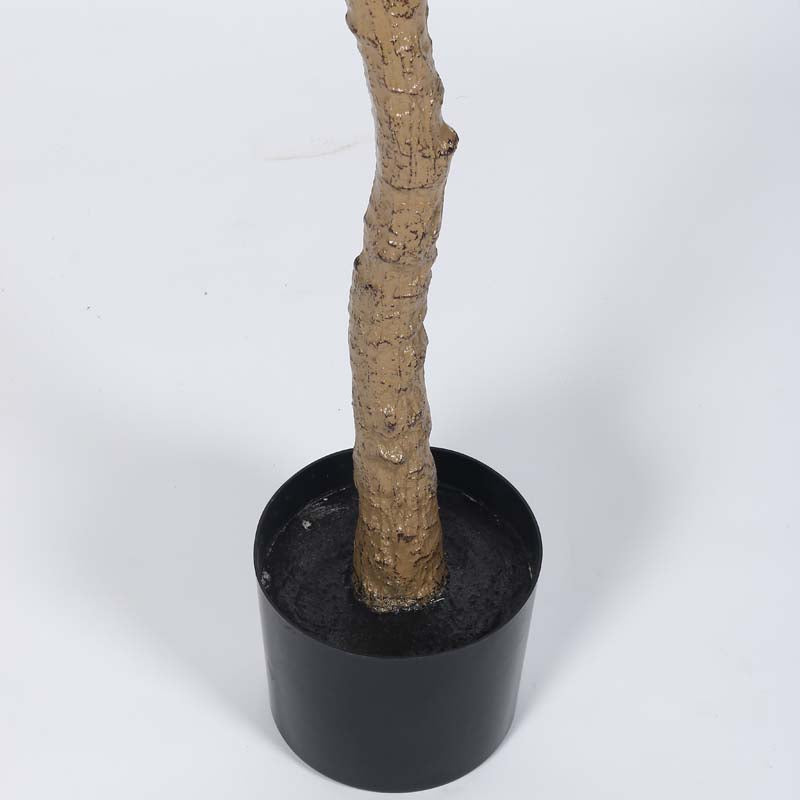 Faux Lush Mini Camellia Plant With Black Plastic Pot -  Pink  - 5 Feet media 5