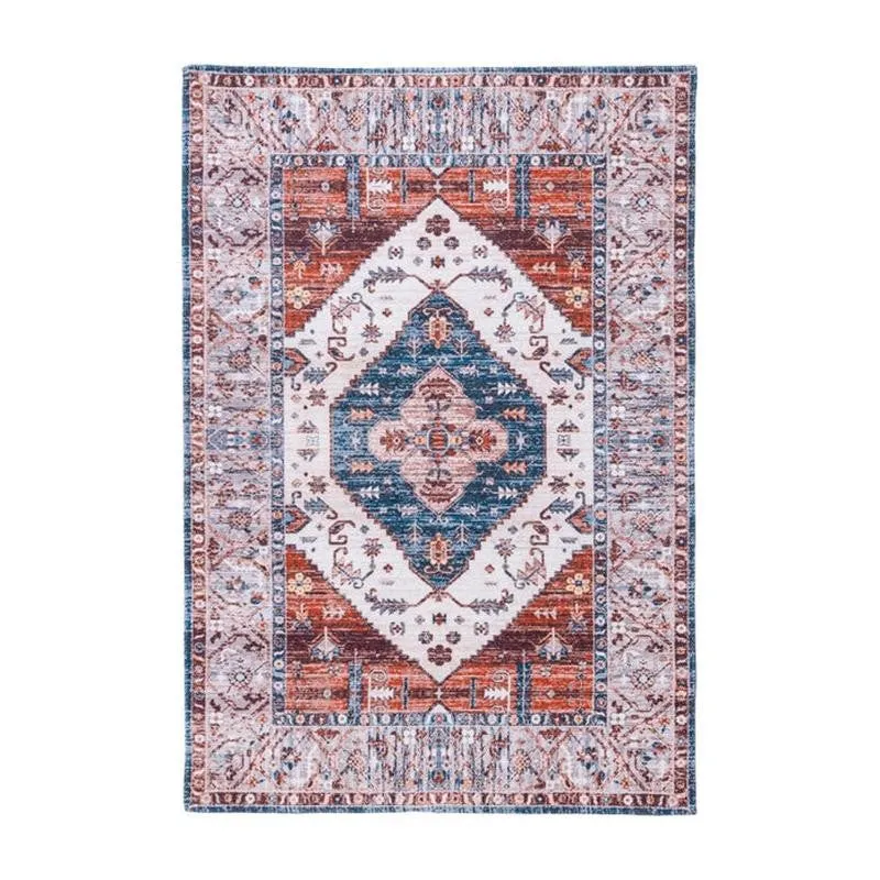 Orlena Cotton Door Mats - White & Red media 8
