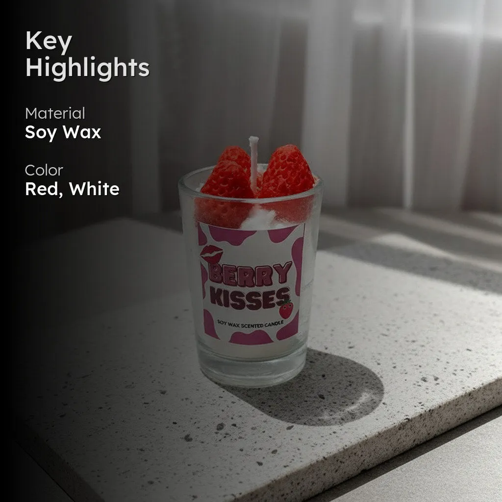 Berry Light Strawberry Scented Soy Wax Candle media 2