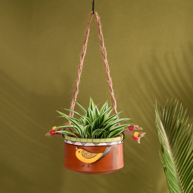 Misha Handpainted Terracotta Planter media 3
