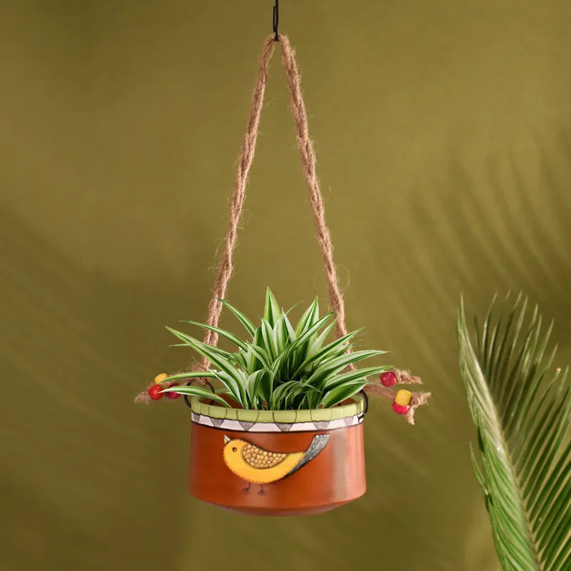Misha Handpainted Terracotta Planter media 3