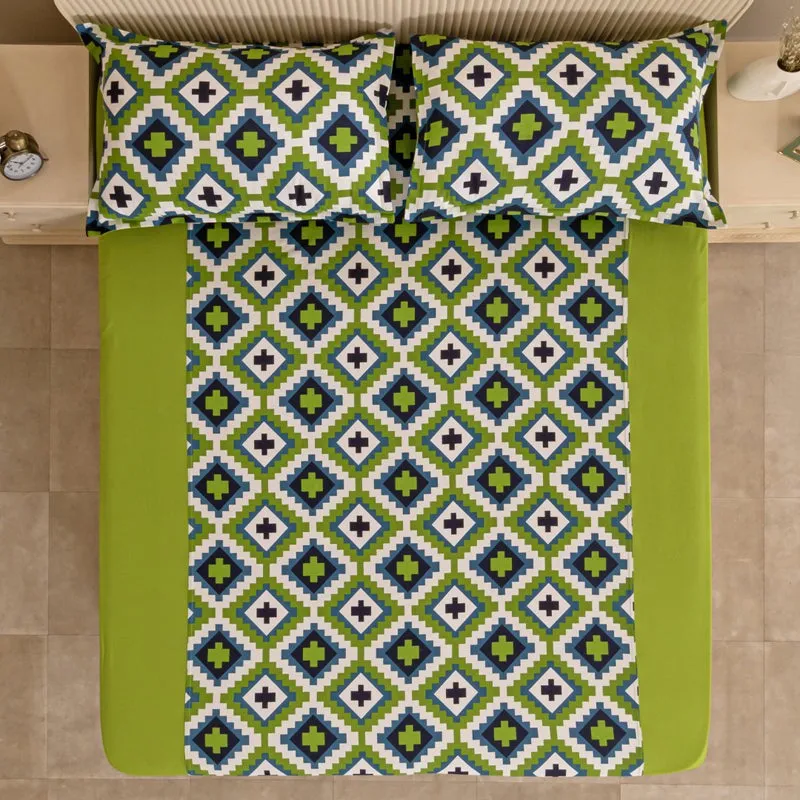 Swayam Green Grandeur  Cotton Bedsheet (180 TC) - 180 TC media 5