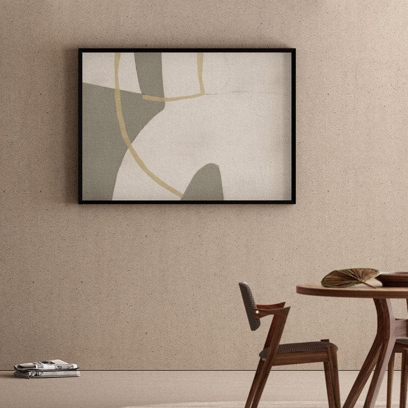 Abstract Emory Canvas Wall Painting - Black Frame