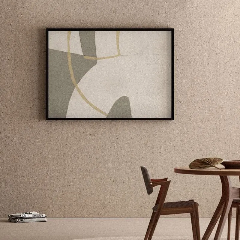 Abstract Emory Canvas Wall Painting - Black Frame media 1