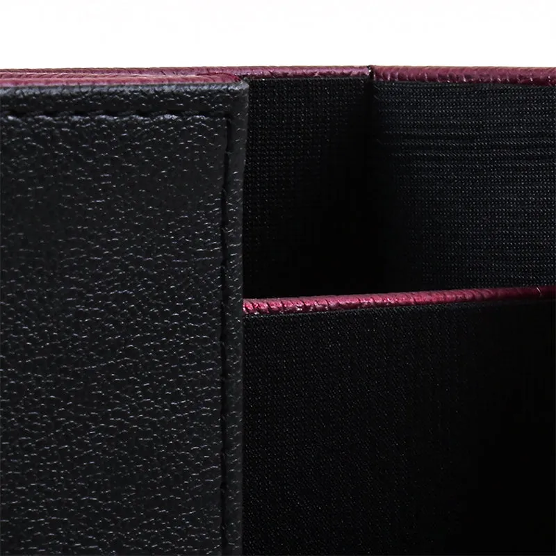 Tisca Faux Leather Desk Organizer - Black media 5