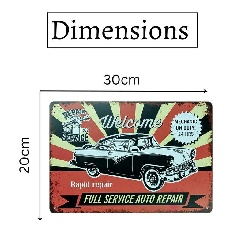 Rapid Repair Auto Service Retro Metal Wall Accent media 7