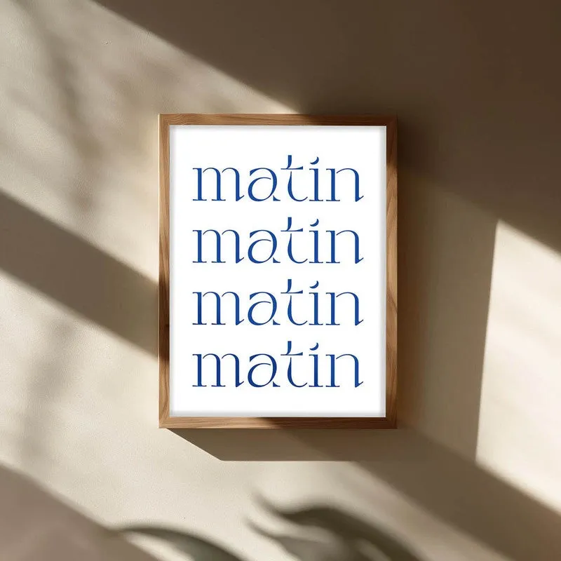 Matin Letters Archival Canvas Wall Art - Brown media 3