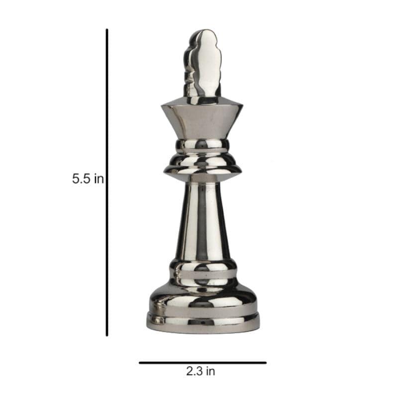 Chess Charm King Showpiece - Silver media 6