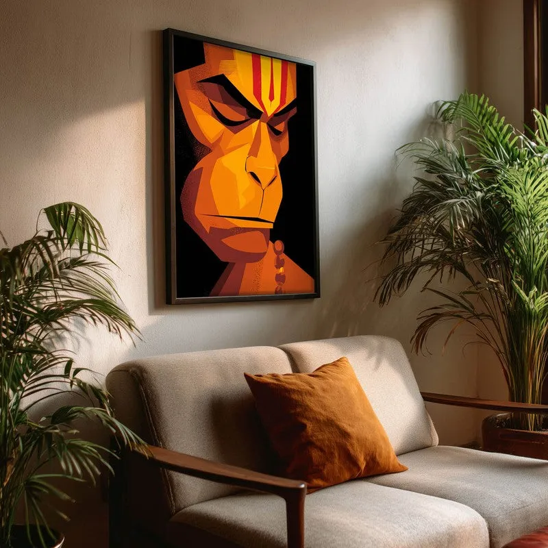 Powerful Bajrangbali II Archival Paper Wall Art media 3