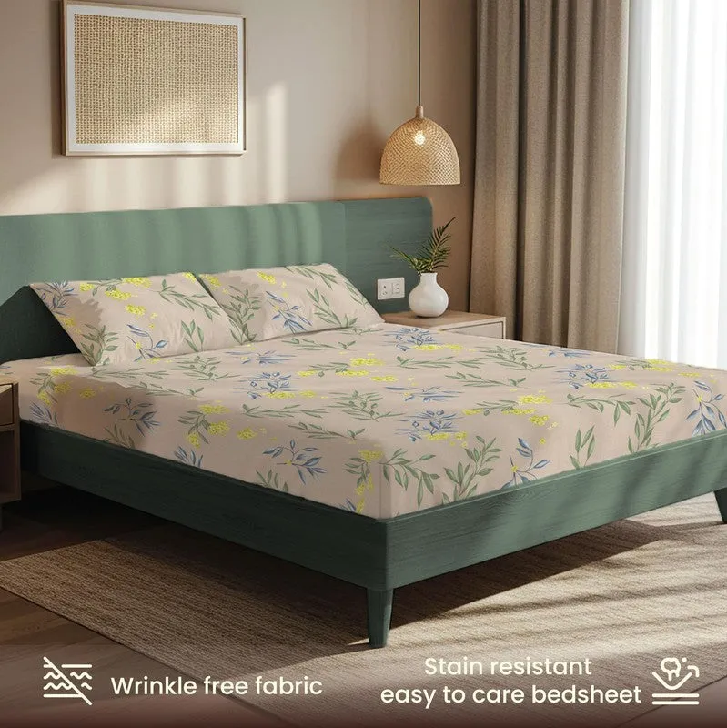 Blooming Paradise Floral Cotton Bedsheets (Multicolor) - 200 TC media 5