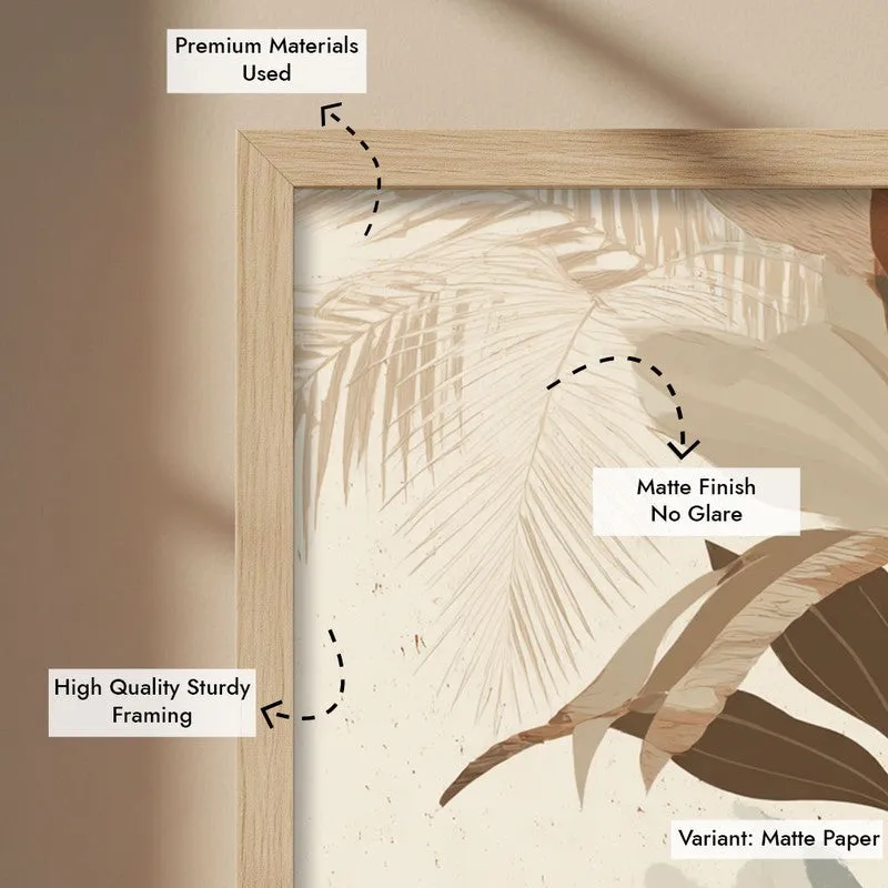Wild Reading Canvas Wall Painting - Brown Frame media 7