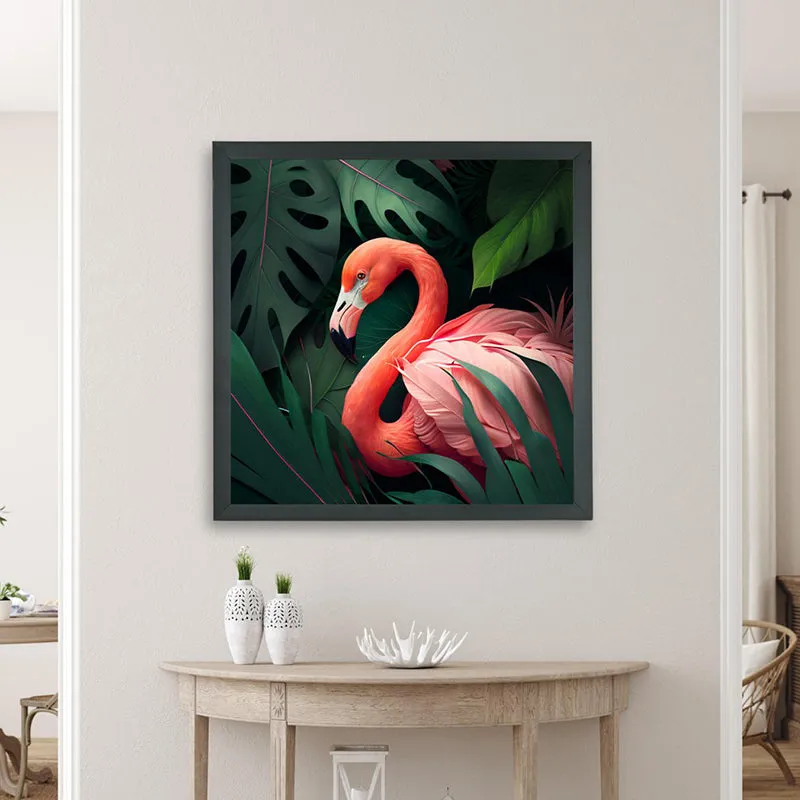 Hidden Flamingo Wall Art With Resin Frame media 4