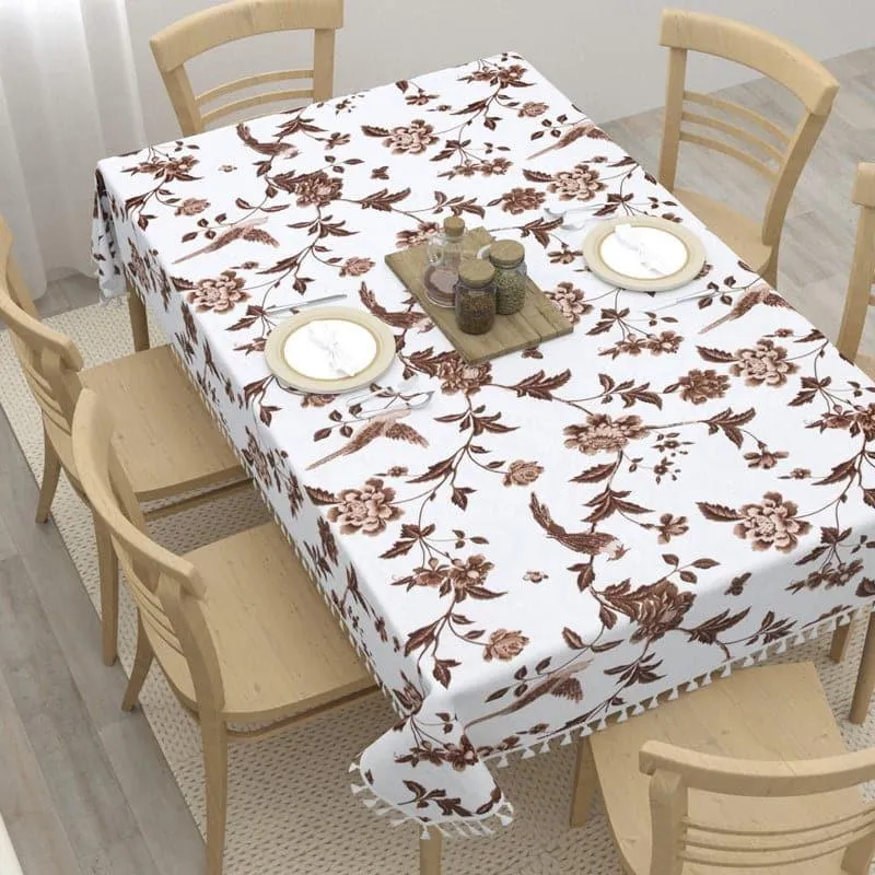 Vipasa Floral Table Cover - Brown media 1