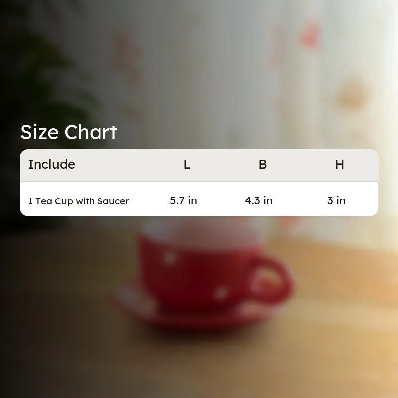 Crimsom Charm Cup & Saucer - 330 ML media 8
