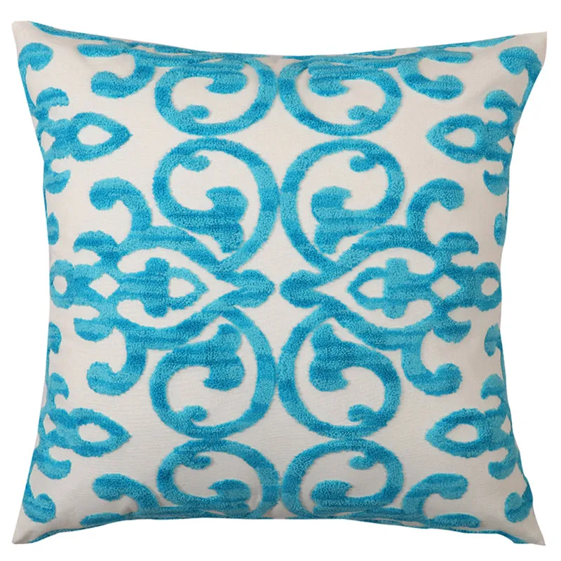 Andalusian Nights Embroidered Cotton Cushion Cover - Set Of Two media 3