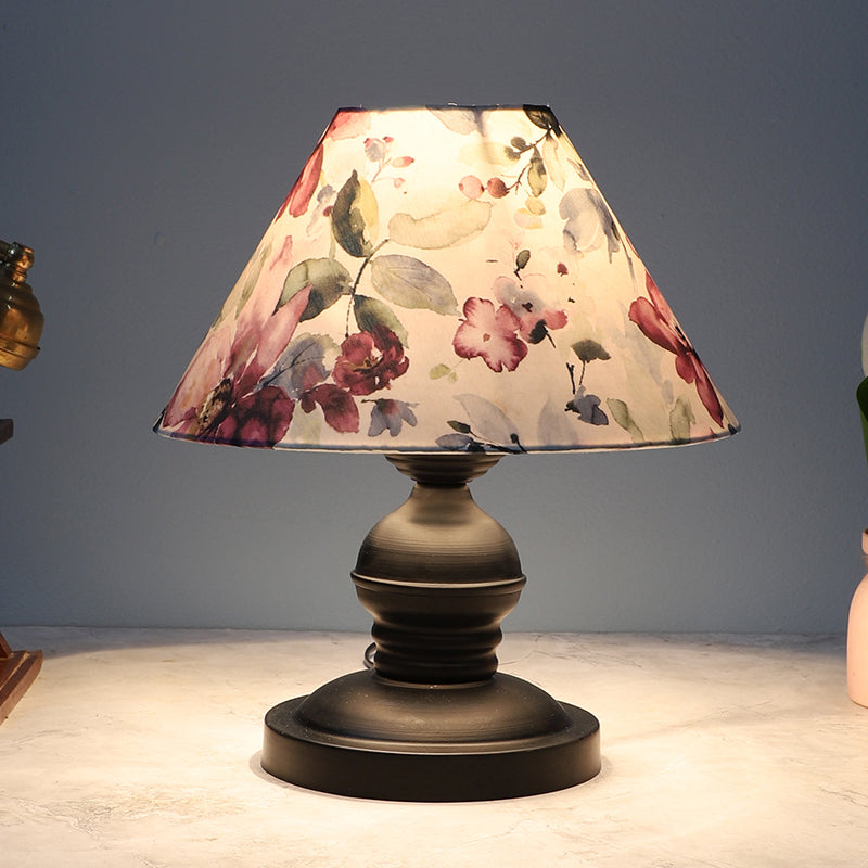 Lumikko Prima Printed Mango Wood Table Lamp - Multicolor