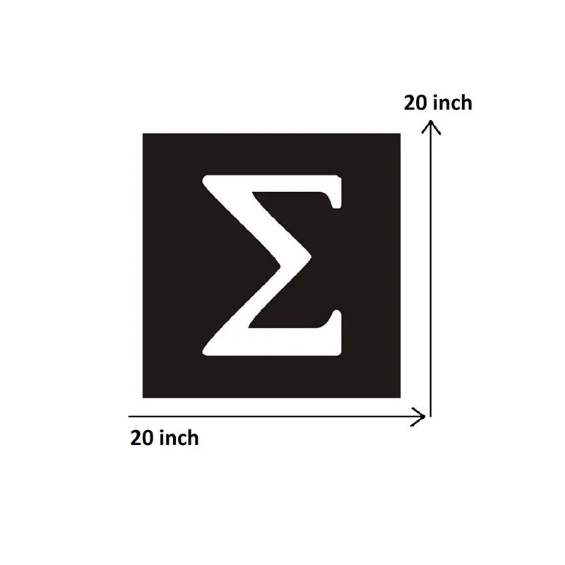 Sigma Symbol Black Iron Wall Accent media 5
