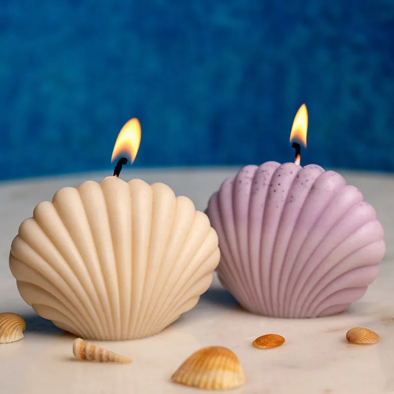 Seashell Lavender Scented Candle - Set Of Two media 2