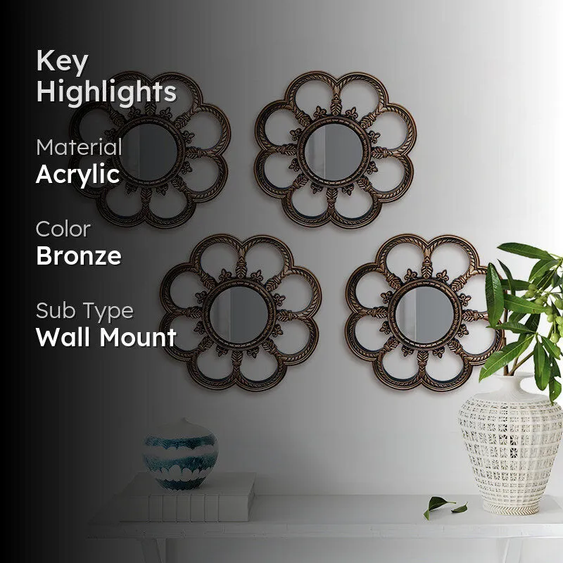 Bloomie Decorative Wall Mirror - Set Of Four media 2