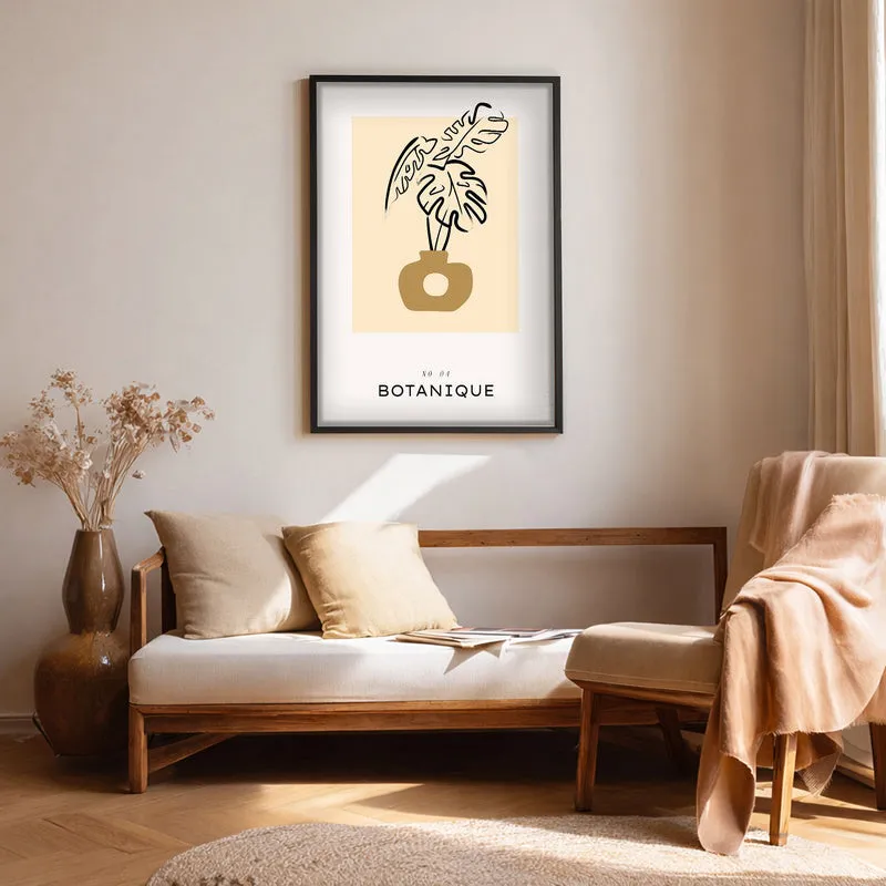 Tropical Stillness Canvas Wall Painting With Black Frame media 1