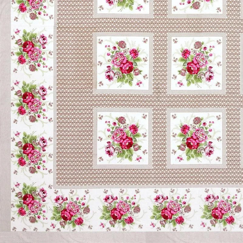 Neve Floral Cotton Bedsheet (Brown,Pink) - 180 TC media 4