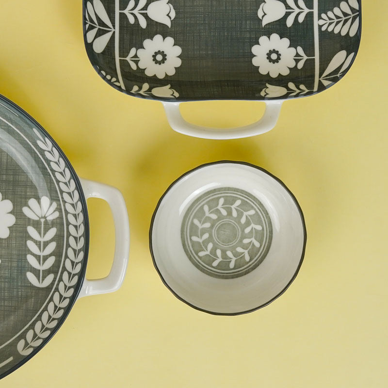 Rana Floral Porcelain Serving Set - Four Piece Set media 5