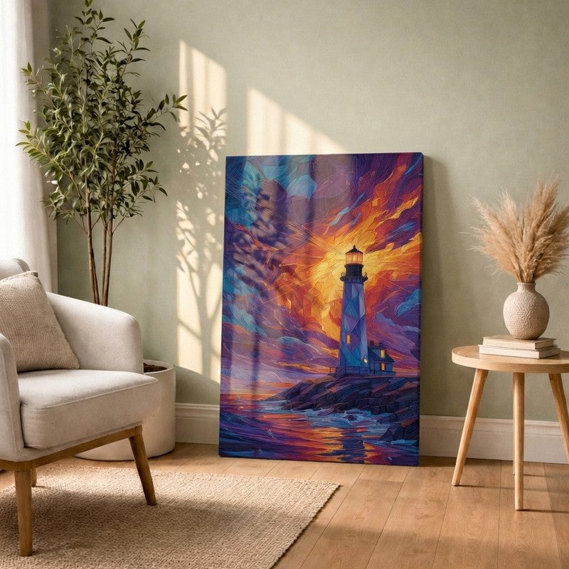 Coastal Calm Lighthouse Canvas Wall Art