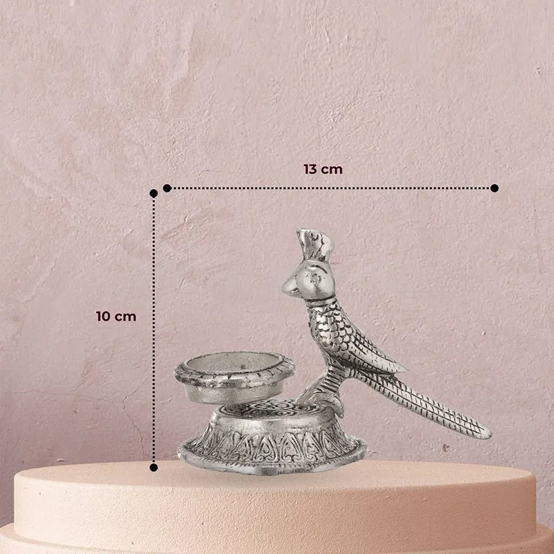 Thotha Ornate Tea Light Holder - Silver media 9