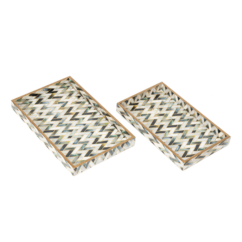 Imara Zig Zag Serving Tray - Set Of Two media 7