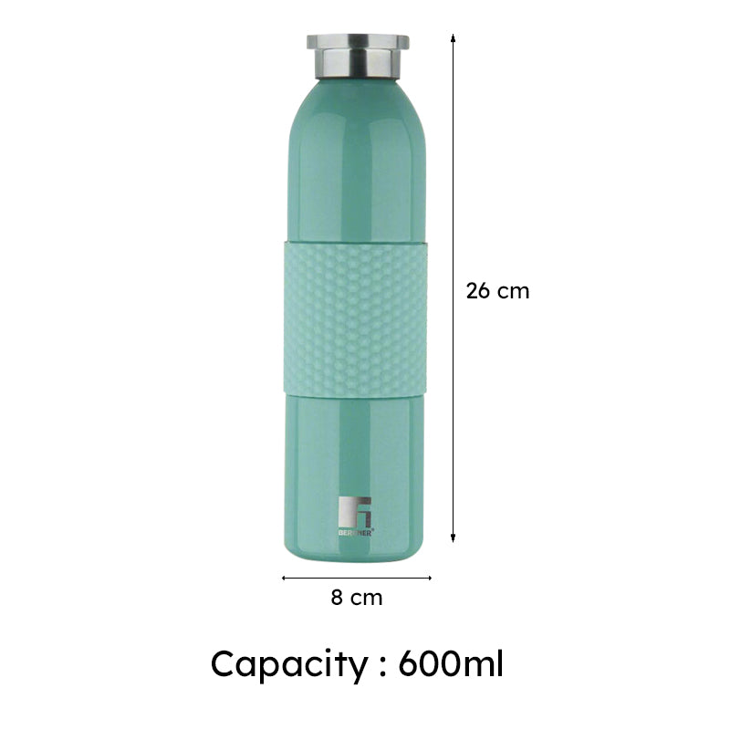 Bergner Walking Mid Grip Thermosteel Hot And Cold Flask (Green) - 600 mL media 6
