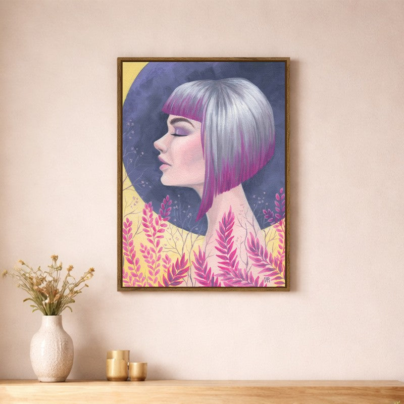 Crystal Woman Canvas Wall Art With Frame