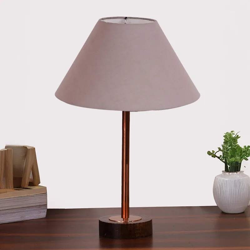 Cotin II Rodin Wooden Table Lamp - Grey,Copper,Brown media 3