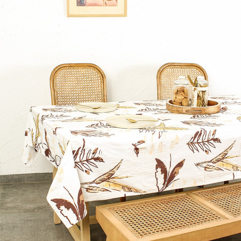 Maruva Drift Woven Table Cover - Brown