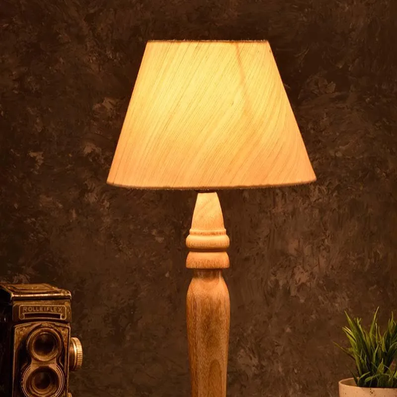 Beige Royal Fabric Table Lamp - Brown media 1