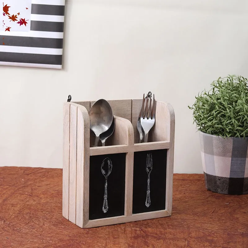 Paloma Wood Cutlery Holder media 1