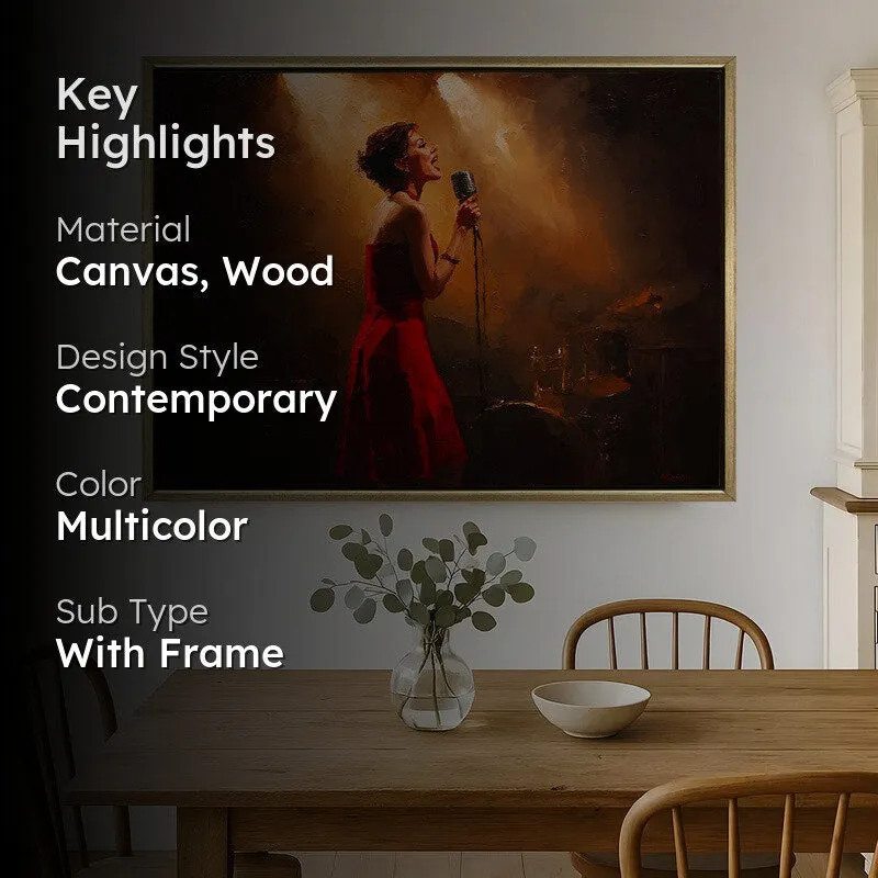 Soulful Notes Canvas Wall Painting With Frame media 2