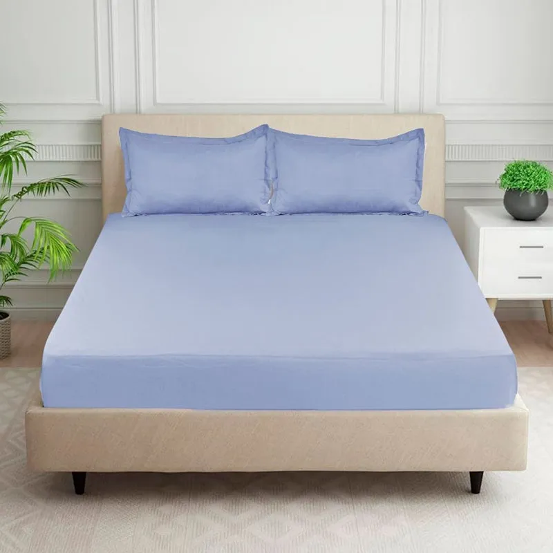 Cloud Drift Fitted Microfiber Bedsheet (Lavender) - 140 GSM media 1