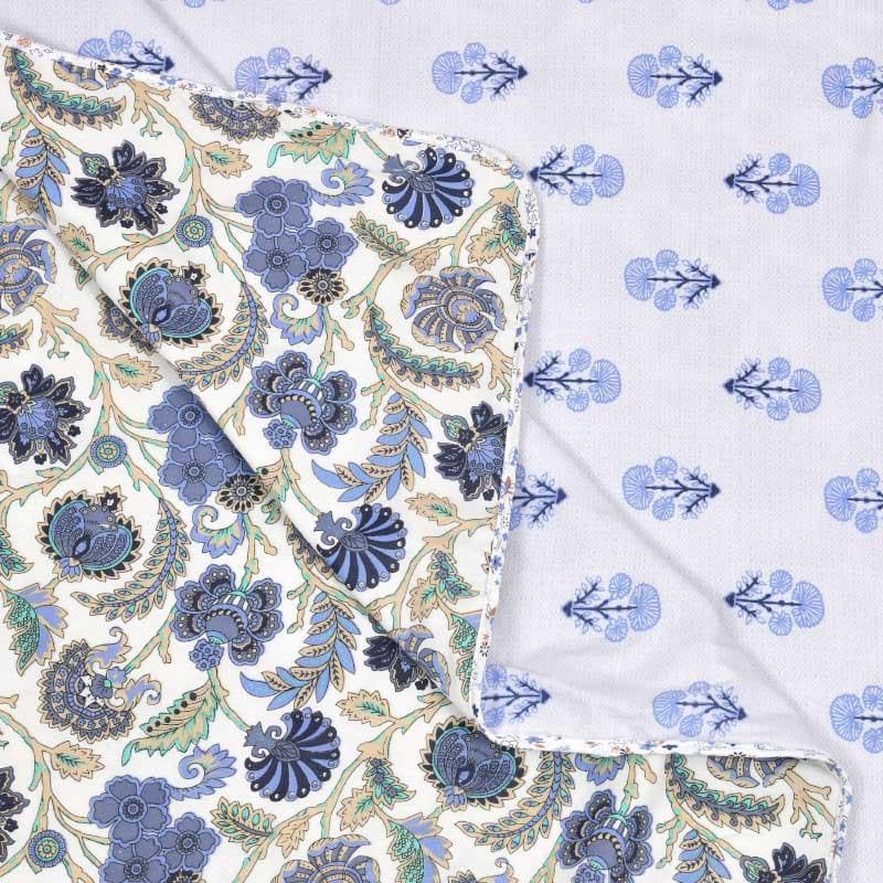 Tvisha Floral Printed Blue Cotton Dohar media 4