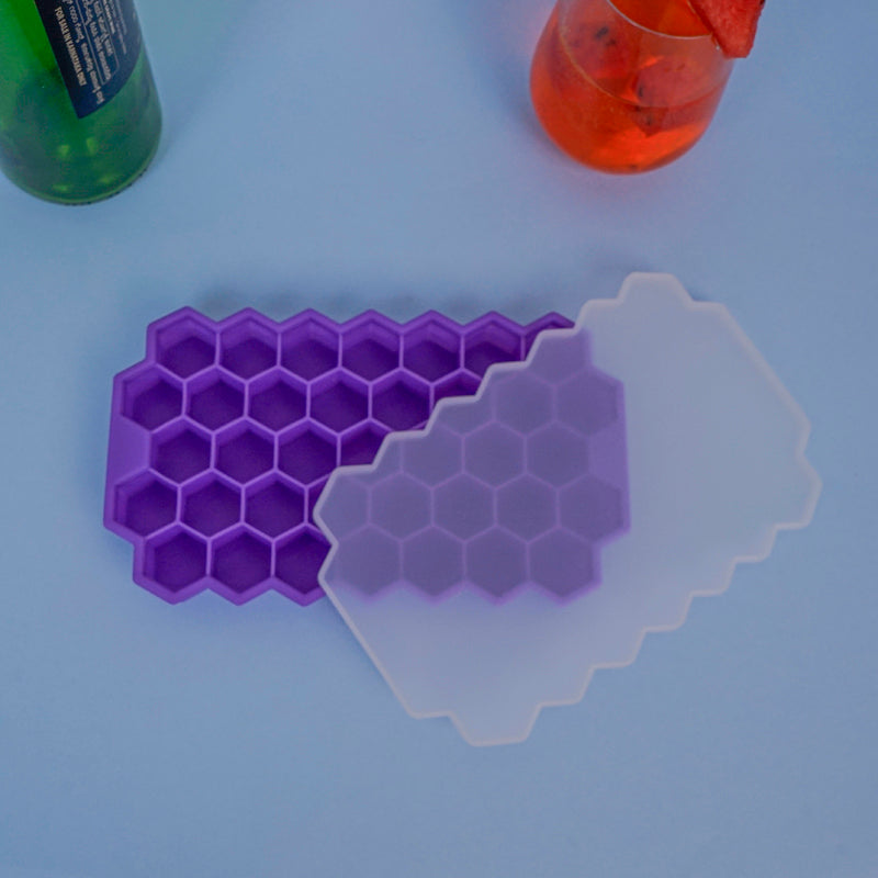 Grid Silicone 37-Cube Ice Mould - Purple image 5