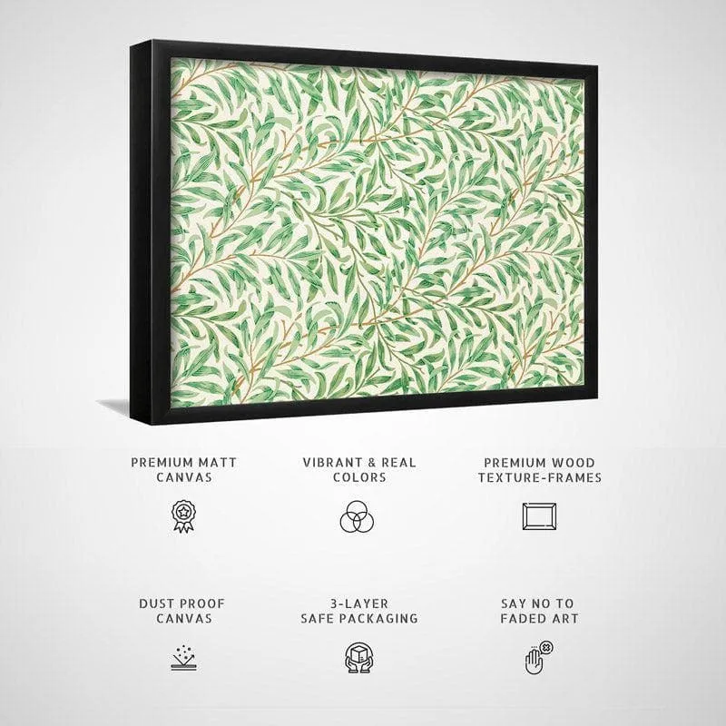 Vineyard Mural By William Morris - Black Frame media 5