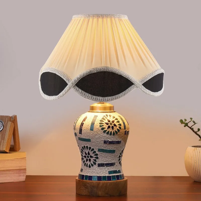 Sonara Arc Pleated Wooden Table Lamp - Multicolor media 3