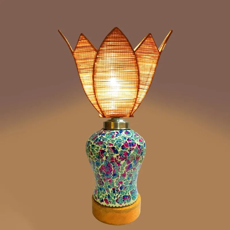 Floranisse Rattan Wooden Table Lamp - Multicolor media 5