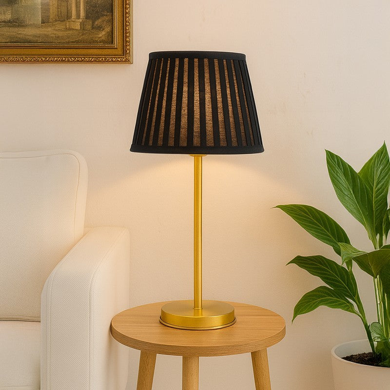 GlowSphere Contemporary Metal Table Lamp - Black
